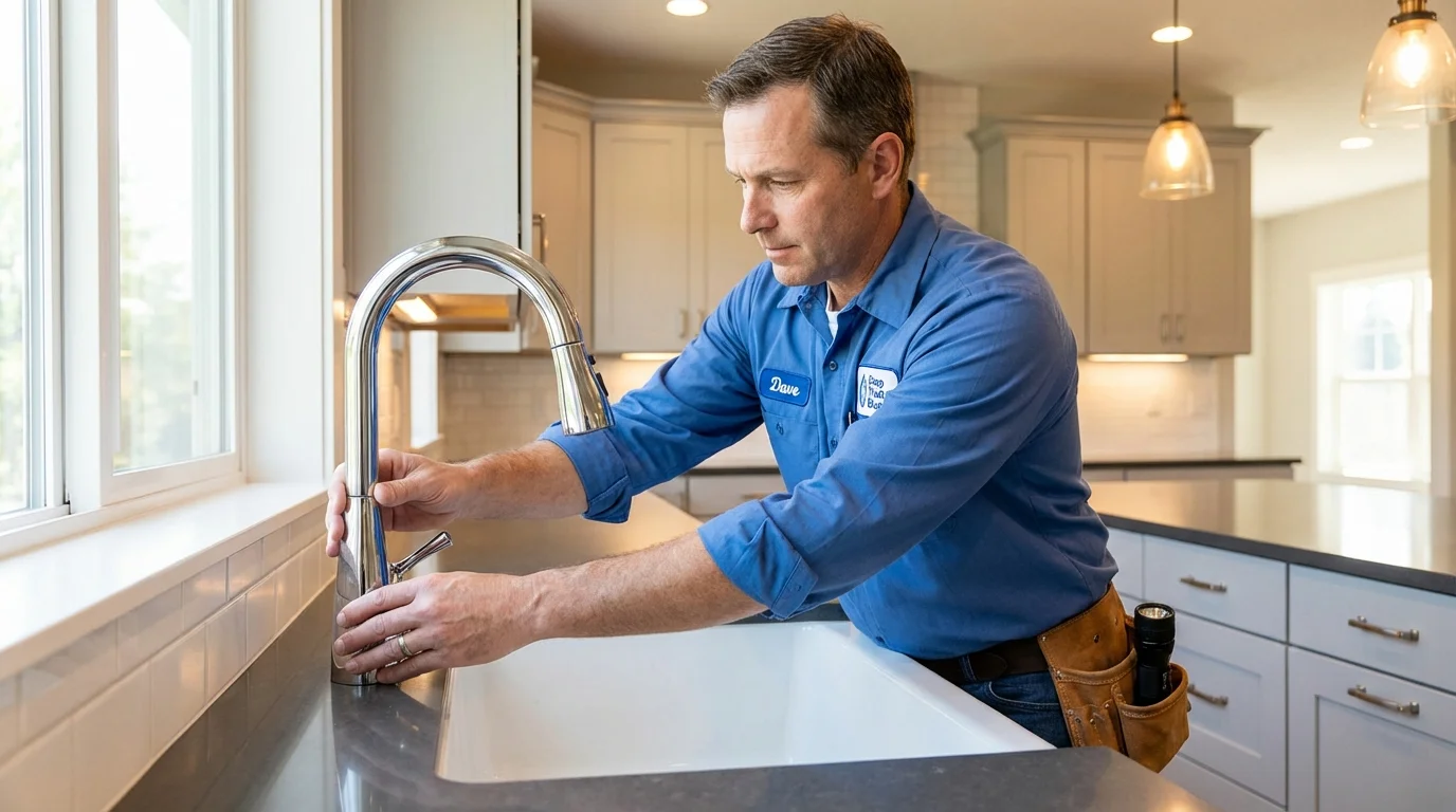 Kitchen faucet installation by Johns Plumbing LLC in Pocola